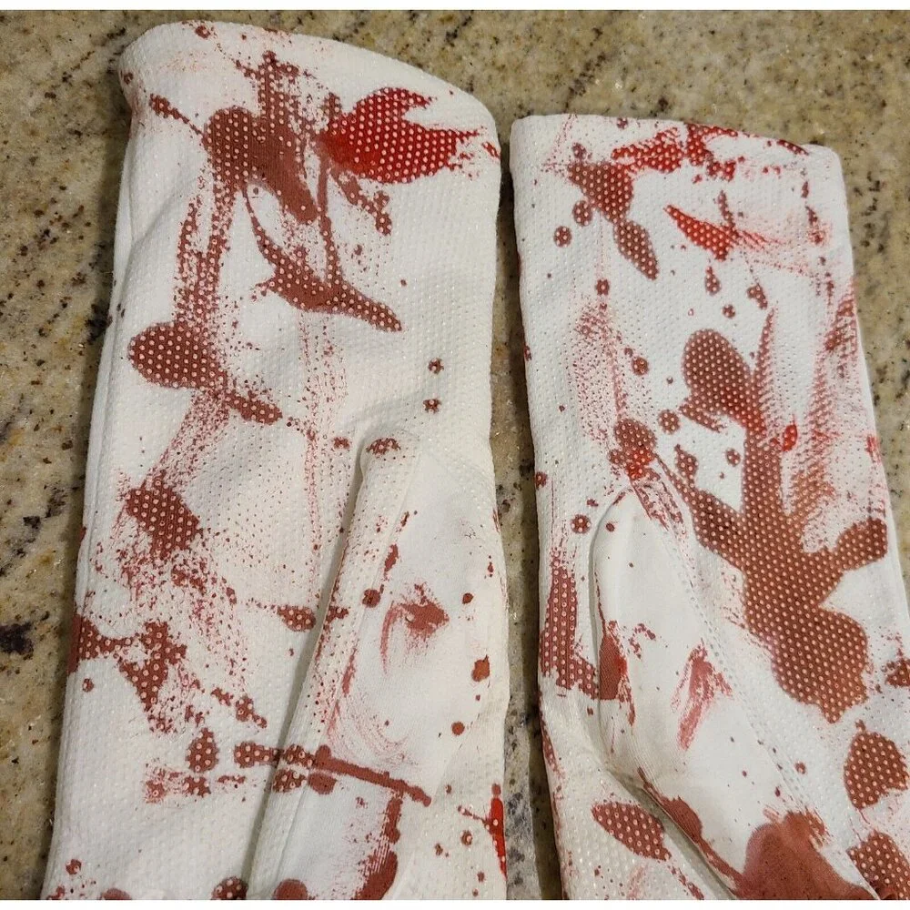 Vintage Size XXL Stretch Long Formal Fake Bloody Horror Zombie Costume Gloves - Picture 8 of 15
